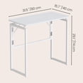 thumbnail image 4 of Foldable Computer Desk, Folding Desk, One-Piece Desktop, Small Folding Craft Table, 31.5 x 15.7 Inches, White, 4 of 8