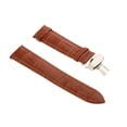 thumbnail image 2 of thinsony Bracelet en Cuir Boucle Déployante Papillon Marron 22mm, 2 of 8