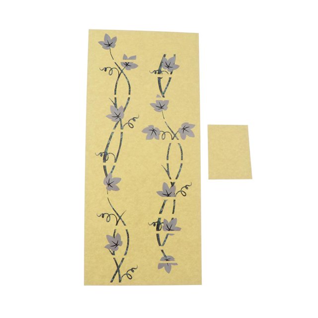 Milaget PVC Guitare Électrique Acoustique Touche Touche Incrustations - Motif de Fleurs