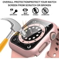 thumbnail image 2 of KOMI 2-Pack for Apple Watch 40mm Screen Protector Case,for iWatch Series 8/7/6/5/4/Series SE/SE 2 40mm Protection Cover All-Around Tempered Glass Screen Protector Case Ultra-Thin - Rose Gold, 2 of 5