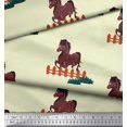 thumbnail image 2 of Soimoi Velvet Fabric Horse Kids Decor Fabric Printed Yard 58 Inch Wide, 2 of 3