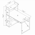 thumbnail image 2 of HOMEWORKS White Metal  & Natural Oak  Desk, 2 of 3