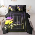 thumbnail image 1 of YST Sports Comforter Set, Tennis Bedding, 7-Piece, Purple Yellow, Full Size, 1 of 4