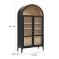 thumbnail image 2 of Modway Nolan 74" Tall Arched Storage Display Cabinet in Black Oak, 2 of 10