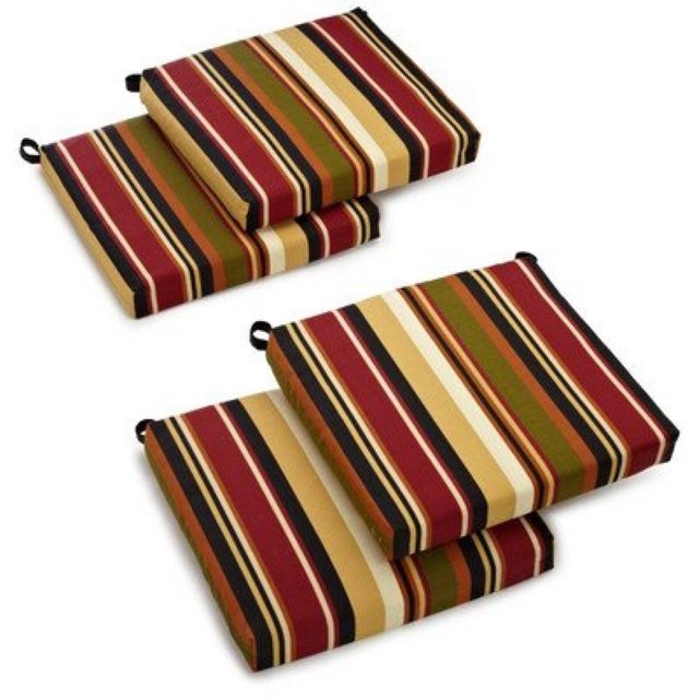 Coussin de Chaise en Polyester Filé de 20 Pouces par 19 Pouces (Ensemble de Quatre) - Skyworks Multi