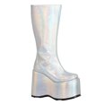 thumbnail image 2 of Bottes Galactiques Holographiques Argentées pour Femmes, 2 of 3