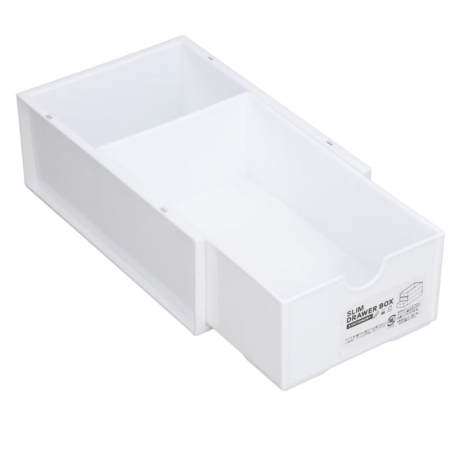 Boîte à Tiroirs en Plastique, Matériau PP Solide et Durable, Tirage Facile, Grande Capacité de Rangement, Rangement Classifié, Boîte de Rangement pour Bureau pour Cosmétiques et Papeterie Gris, Blanc