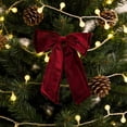 thumbnail image 3 of Holiday Time Christmas 2 Pack Red Velvet Bows, 3 of 5