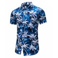thumbnail image 1 of RKSTN Chemises pour Hommes Manches Courtes à Manches Courtes Imprimées Couleur Boutons Cardigan Mode Chemise Décontractée Hauts Chemises Hawaïennes pour Hommes, 1 of 3