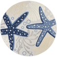 thumbnail image 1 of homeroots home decor 385083 Tapis Rond de 8 Pieds Bleu et Gris pour Intérieur et Extérieur, 1 of 1