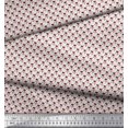 thumbnail image 2 of Soimoi Red polyester Crepe Fabric Weather Cock & Dots Printed Craft Fabric by the Yard 52 Inch Wide, 2 of 5