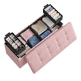 thumbnail image 4 of SONGMICS Storage Ottoman Bench, Foldable Ottoman Foot Rest, 38 x 110 x 38 cm, Foot Bench, Storage Chest, Load up to 660 lb, 4 of 9