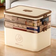 TopLLC Closet Organizers and Storage 3-Tier Storage Box Empty Family Emergencies First Aid Kit Container Portable Plastic Storage Organizer Multipurpose Box With Handle For Home Travel layer storage