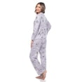 thumbnail image 4 of White Mark Women's Floral Long Sleeve Button-Down Pajama Set, 4 of 6