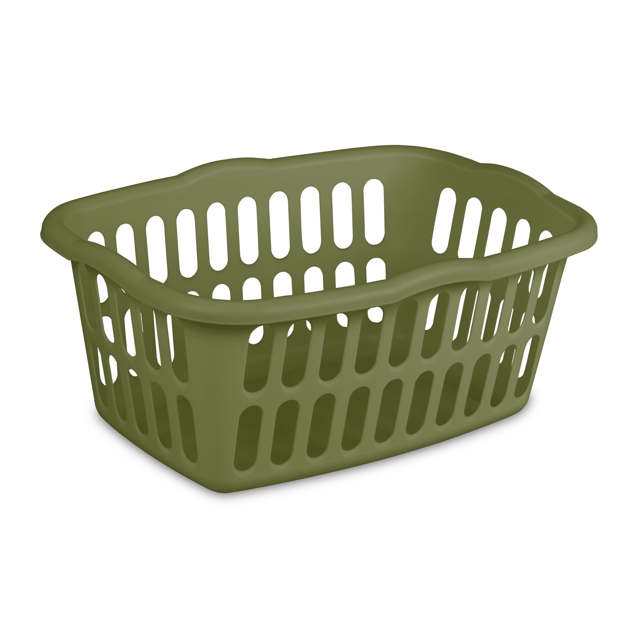 Sterilite 53 L Rectangular Laundry Basket, Green