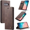 thumbnail image 1 of KOMI Wallet Case for Samsung Galaxy S10e, Premium PU Leather Case Vintage Matte Wallet Flip Cover [Card Slots] [Magnetic Closure] Stand Function Folio Shockproof Full Protection Coffee, 1 of 5