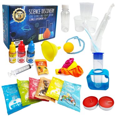 Estbridge 78 Trousses d'Expériences de Laboratoire Scientifiques pour Enfants de 6 7 8 9 10 11 12 Ans Ensemble de Chimie et de Physique Jouets Cadeau pour Enfants Noël Fête d'Anniversaire