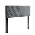 thumbnail image 1 of Modway Alyson Angular Channel Tufted Performance Velvet California King Headboard in Charcoal, King King, 1 of 2