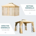 thumbnail image 4 of Outsunny 10' x 10' Patio Gazebo, Outdoor Gazebo Canopy, Beige, 4 of 10