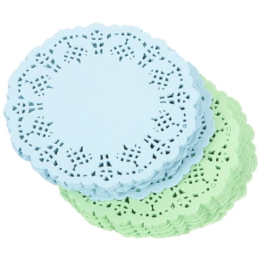 WASHWEPE Napperons en Papier en Dentelle Élégants pour la Maison Couleurs Assorties Résistants à l'Huile Qualité Alimentaire Sûrs 2 Sacs