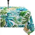 thumbnail image 1 of Nappe d'Extérieur Imperméable avec Trou pour Parasol pour Table Rectangulaire 60x84 Pouces Nappe de Patio Forêt Tropicale avec Fermeture Éclair, 1 of 5