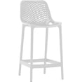 thumbnail image 2 of Meridian Furniture Mykonos Tabouret de Patio Extérieur Blanc (Ensemble de 4), 2 of 8