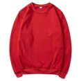 thumbnail image 1 of vdgthytj Chandail à Col Rond pour Homme à Manches Longues, Basique, Couleur Unie, Chandails d'Automne en Molleton, Décontracté, Ample, Chandail à Enfiler, 1 of 3