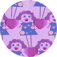 thumbnail image 1 of Ahgly Company Machine Washable Indoor Square Transitional Mauve Purple Area Rugs, 3' Square, 1 of 7