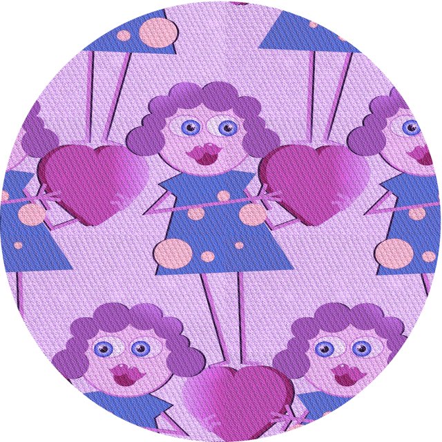 Ahgly Company Machine Washable Indoor Square Transitional Mauve Purple Area Rugs, 3' Square