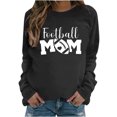 thumbnail image 1 of Pisexur Chandails en Molleton pour Femmes Imprimé Graphique Lettre Chandails en Molleton de Football pour Femmes Chandails en Molleton d'Automne Décontractés Col Rond Chandails en Molleton Manches Longues pour Femmes Blouses Coupe Ample Pull Tops, 1 of 2