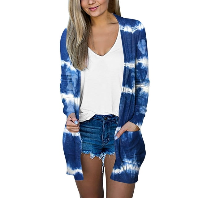 Womens Casual Lightweight Long Sleeve Cardigan Soft Drape Open Front Fall Dusters