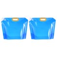 thumbnail image 1 of Unique Bargains 10L Collapsible Water Container Bag, Plastic Storage Jug Folding Water Bag, 2 Pack Blue, 1 of 7