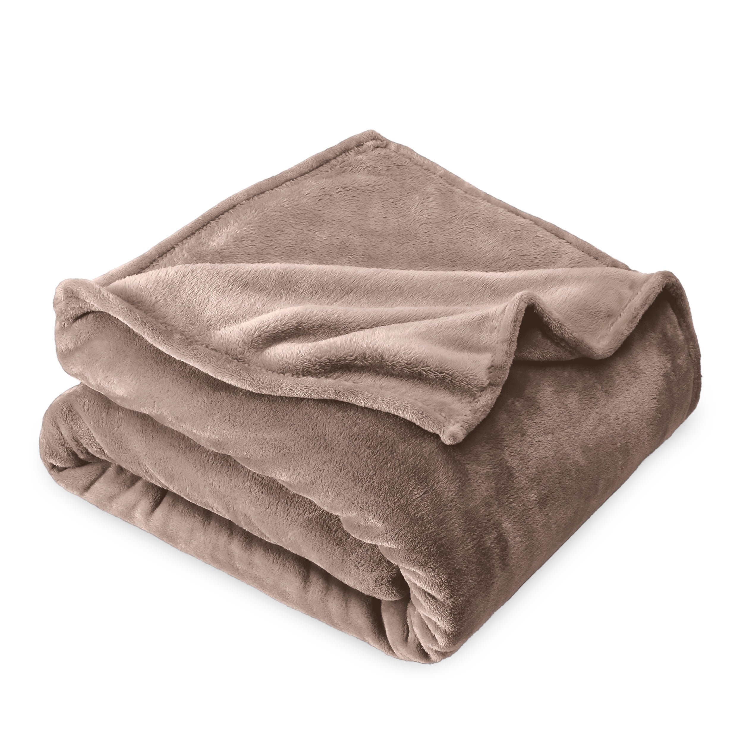 Bare Home Microplush Fleece Blanket - 300 GSM - Fuzzy Microfleece - Soft & Plush - King, Taupe