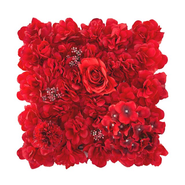 Premium Silk Roses and Hydrangeas Elegant Artificial Flower Wall Panels