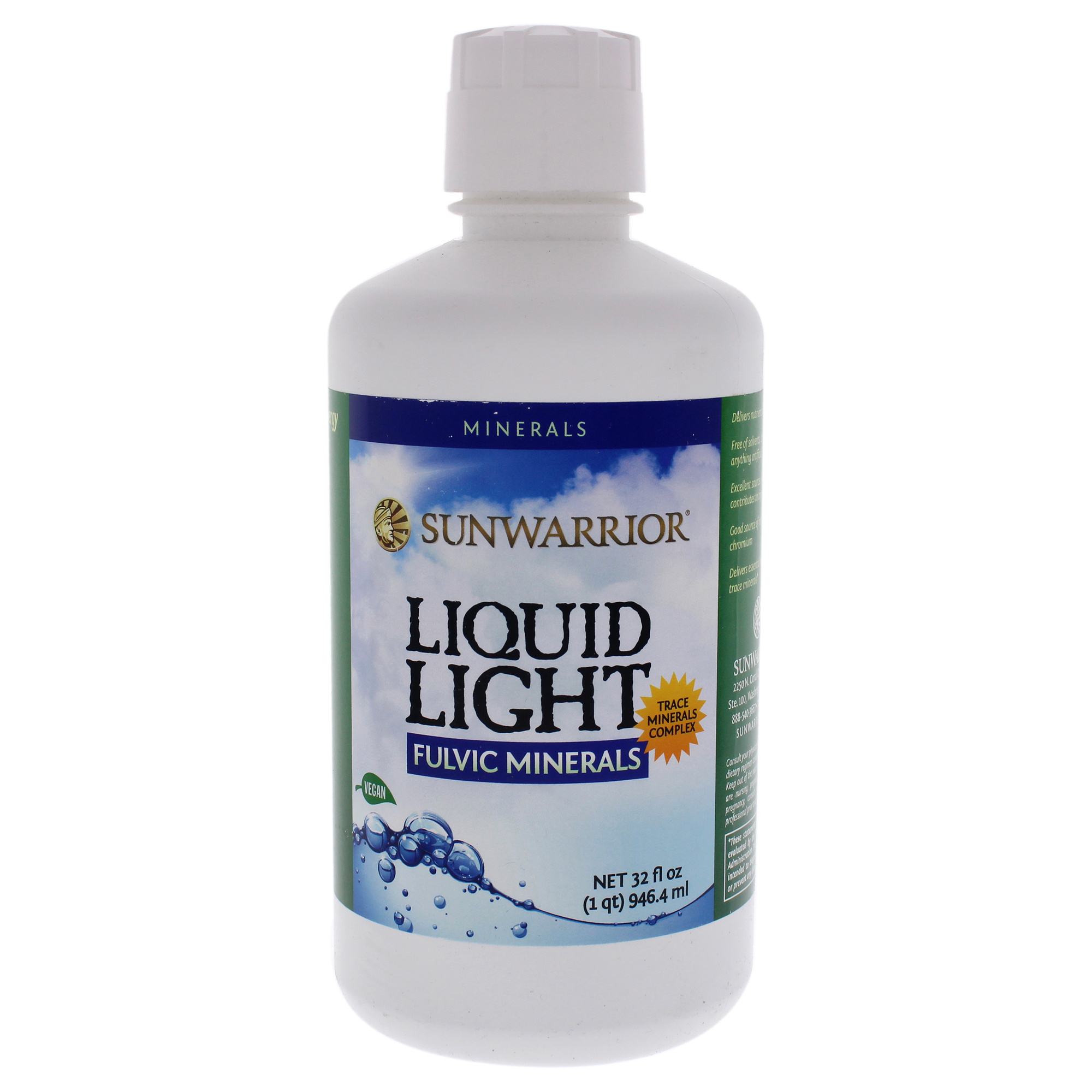 Light Fulvic Minerals Liquid by Sunwarrior for Unisex - 32 oz Dietary Supplement
