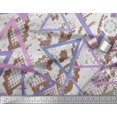 thumbnail image 2 of Soimoi Rayon Fabric Animal Skin & Triangle Geometric Print Fabric by the Yard 42 Inch Wide, 2 of 3