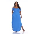 thumbnail image 1 of White Mark Women's Cold Shoulder Maxi Dress, 1 of 4