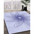 thumbnail image 3 of Ahgly Company Tapis d'Intérieur Lavable en Machine Carré Transitionnel Bleu Lavande, 7 Pieds Carré, 3 of 7