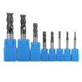 thumbnail image 3 of 4 Flutes End Mill Set, High-Speed Cutting Carbide End Mill, High Toughness For Carpentry Construction Project For Drill Machining Tool, 3 of 8
