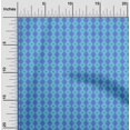 thumbnail image 2 of oneOone Polyester Lycra Medium Blue Fabric Asian Ikat Sewing Craft Projects Fabric Prints By Yard 56 Inch Wide, 2 of 4