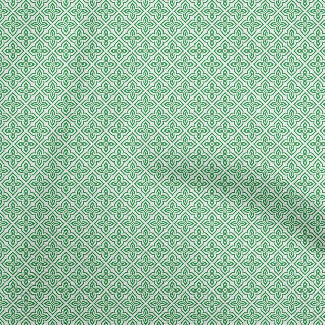 oneOone Viscose Chiffon Green Fabric Asian Block Craft Projects Decor Fabric Printed By The Yard 42 Inch Wide