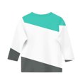 thumbnail image 4 of MeetoTime T-Shirt à Manches 3/4 Rayé Imprimé pour Enfants Col Rond Décontracté Ample Blouses pour Garçons Filles 3-12 Ans, 4 of 4