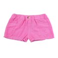 thumbnail image 1 of Baby Girls Casual Denim Shorts Solid Color High Waist Button Ripped Jeans with Side Pockets Purple 2-3 Years, 1 of 6