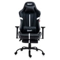 thumbnail image 2 of Hdcanada Orbit Series Racing Style Gaming Chair, Reclining Ergonomic Leather Chair with Footrest & Massage Lumbar Support - White, 2 of 10