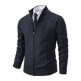 thumbnail image 4 of KIHOUT Winter Warm Coats Gentleman Long Sleeve Capless Solid Color Zipper Fashion Fallow Commuting Coat,Size L-3XL, 4 of 4