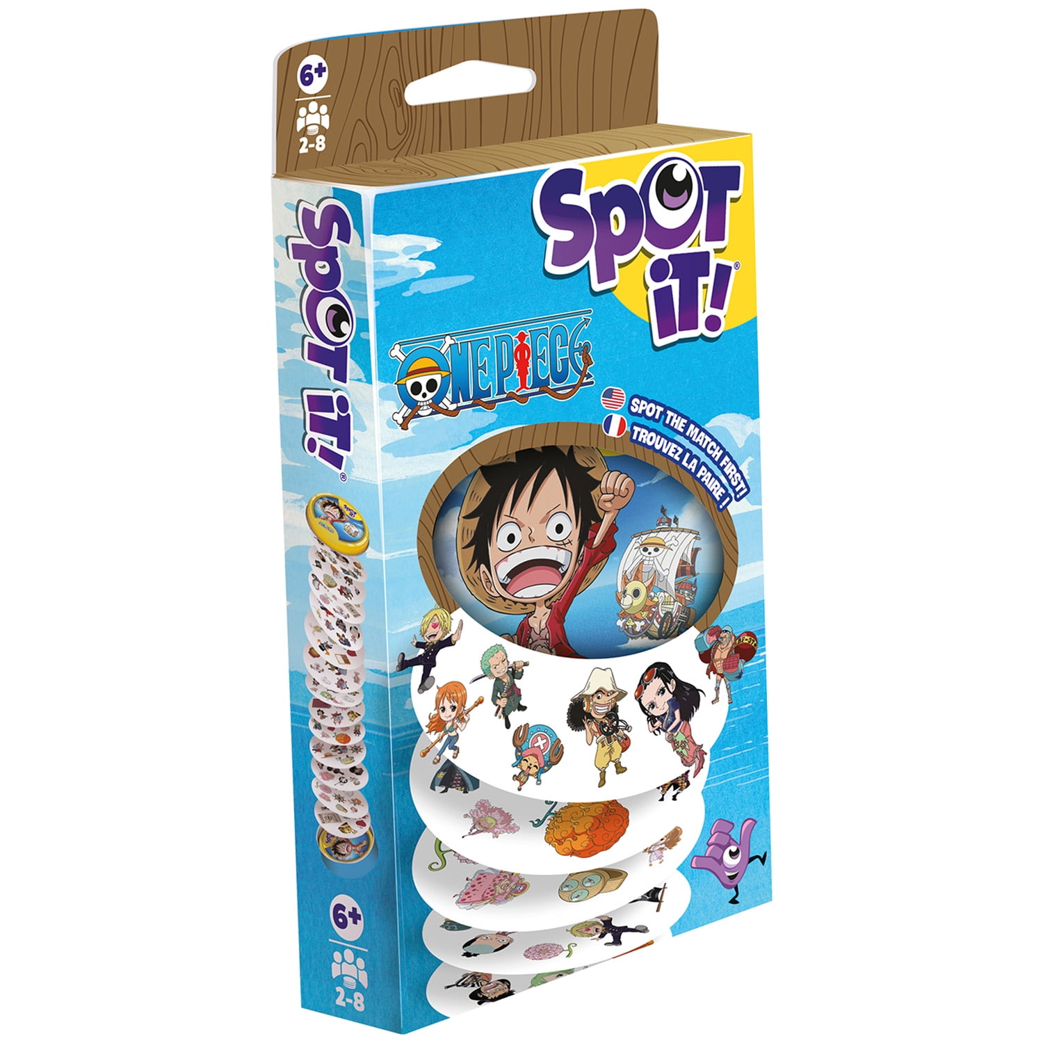 Spot It! One Piece –Multilingue - Jeu de cartes d'observation et de rapidité – Format Blister, Par Asmodee/Zygomatic