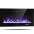 thumbnail image 1 of Patiojoy 40" Recessed Electric Fireplace Wall Mounted Heater w/Remote Control 750W/1500W mode Adjustable Flame, 1 of 8