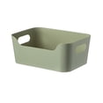 thumbnail image 2 of pstuiky Storage Box Kitchen Organizer & Pantry Bin for Snacks, Utensils & Spices Reusable Plastic Container with Handle, Beige, 2 of 6