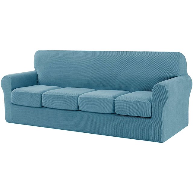 CHUN YI Sofa Cover with Separate Cushion Slipcover Stretch Checks
