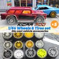 thumbnail image 2 of Petites Roues avant et Arrière 1/64 avec Pneus en Caoutchouc Détachables pour Voitures Modèles Pièces de Rechange pour Hotwheels (5 Ensembles) RLCBS009, 2 of 6